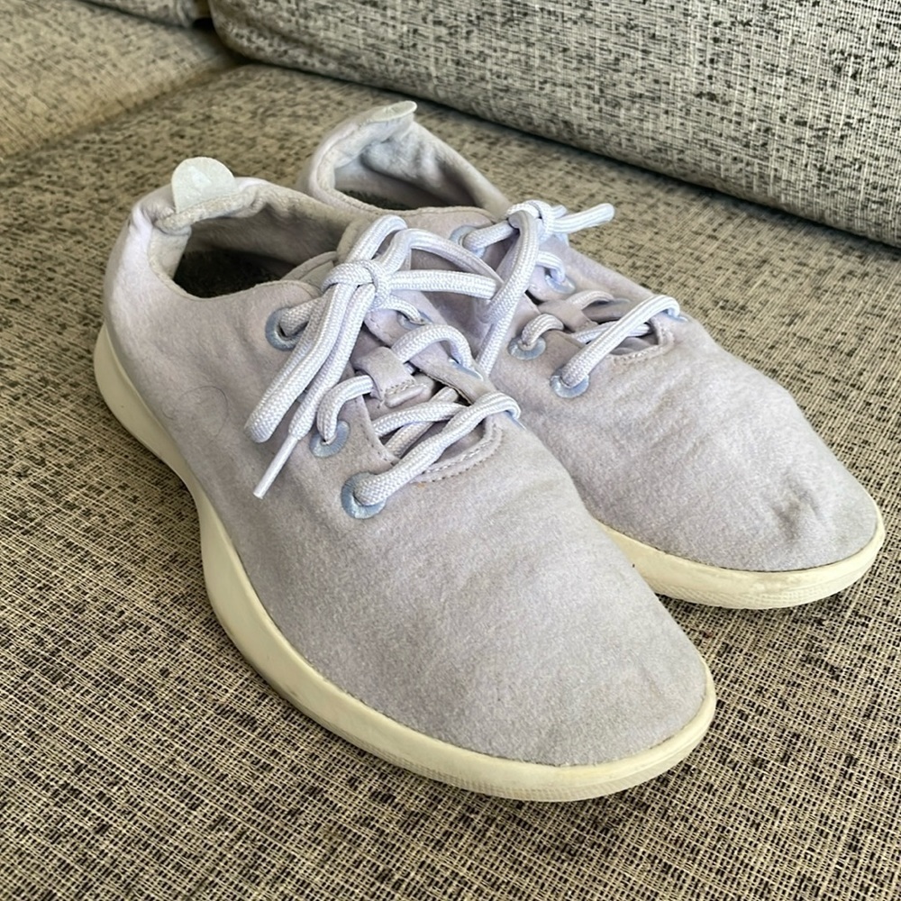 Allbirds The Wool Runner Lavender Sneakers Size 9